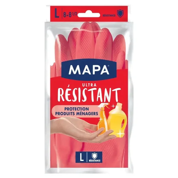 1 paire de MAPA Ultra Résistant taille large Gants de Ménage neuf
