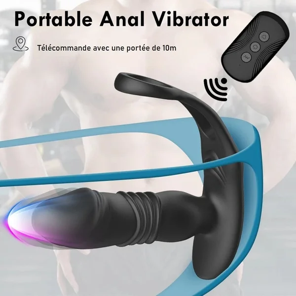24h/48h Vibromasseur Sextoy plug Anal Va Et Viens point G Prostate télécommande