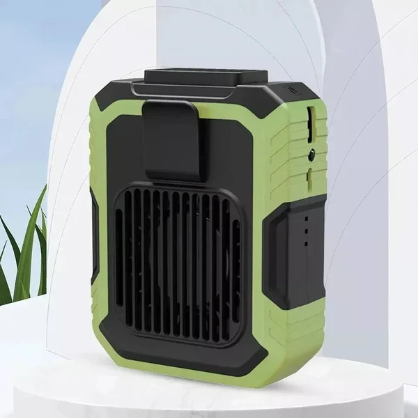 4000mAh Portable Waist Clip Fan Hanging Cooling USB Rechargeable Power Bank