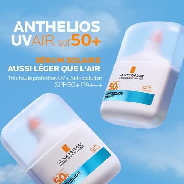 ANTHELIOS UVAIR - SPF50+ Sérum Solaire Visage - Tous Types de Peau, 40ml