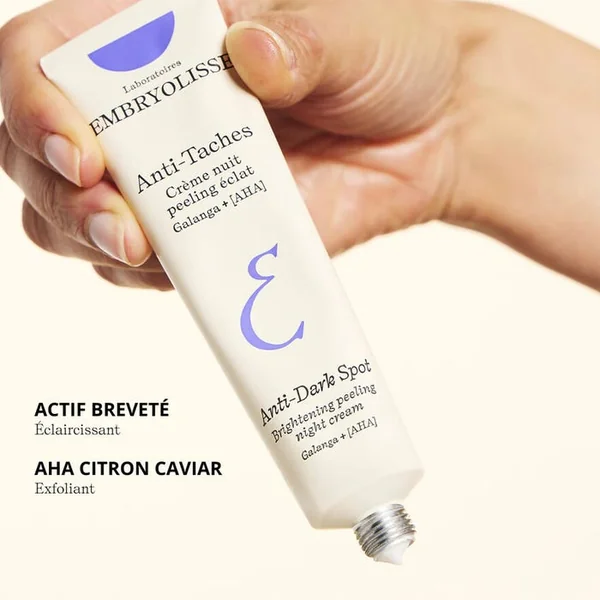 ANTI-TACHES - Crème Nuit Peeling Éclat - Visage - Tous Types de Peaux, 40ml
