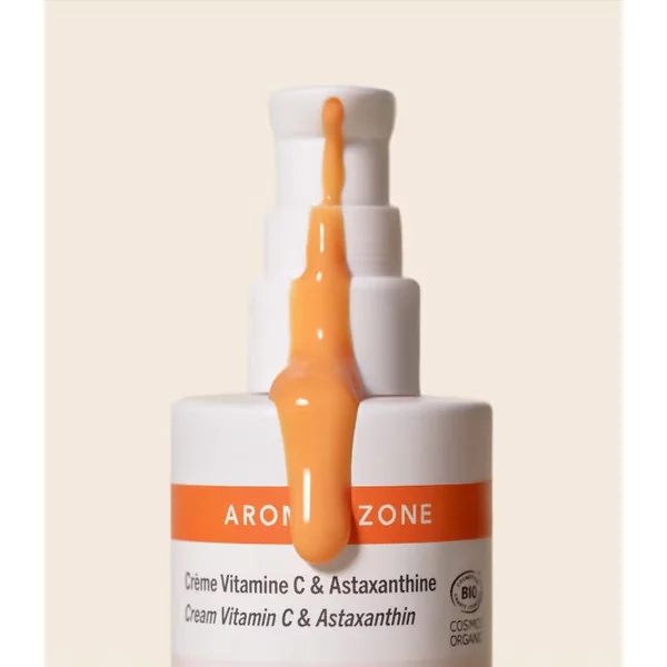 Aroma zone crème Vitamine C & Astaxanthine BIO active l'éclat naturel du teint!