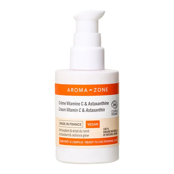 Aroma zone crème Vitamine C & Astaxanthine BIO active l'éclat naturel du teint!