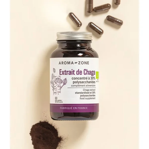 Aroma Zone Extrait de Chaga Complément alimentaire énergie immunité digestion