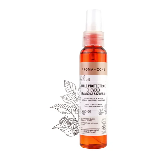 Aroma Zone Huile Cheveux Soleil BIO – Karanja Framboise Brillance & Protection