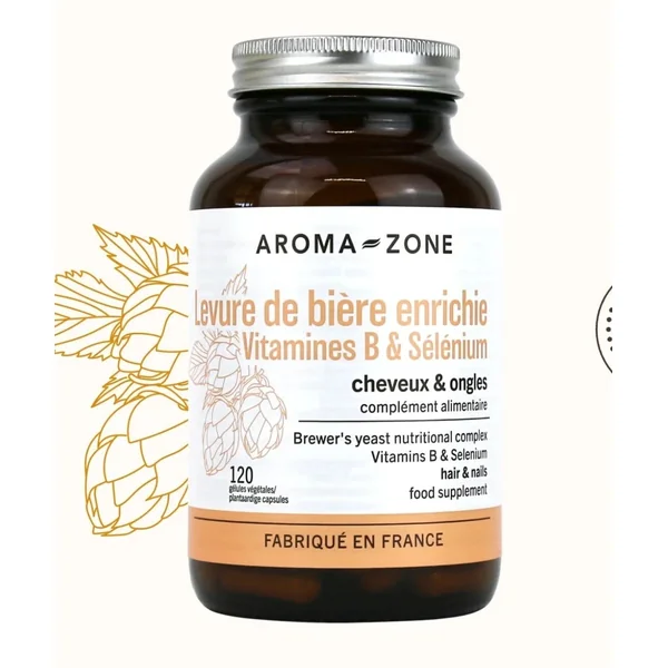 Aroma - zone Levure de bière enrichie 120 gélules - Complément alimentaire-