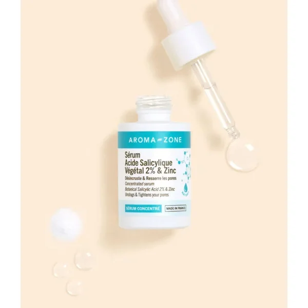 Aroma zone Sérum concentré Acide Salicylique 2% & Zinc- réduit les pores - 30ML