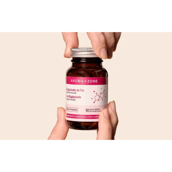 Aroma-zone complément alimentaire fer et vitamine C réduit la fatigue 90 gélules
