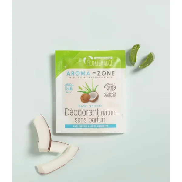 AROMA-ZONE Déodorant nature sans parfum éco recharge 50ml