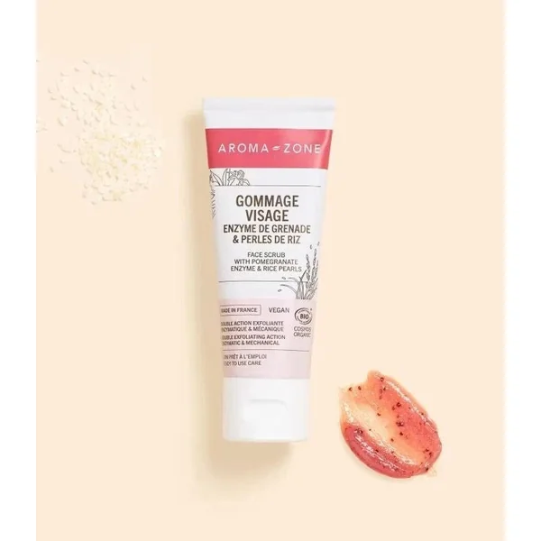 AROMA-ZONE Gommage visage Enzyme de grenade & perles de riz