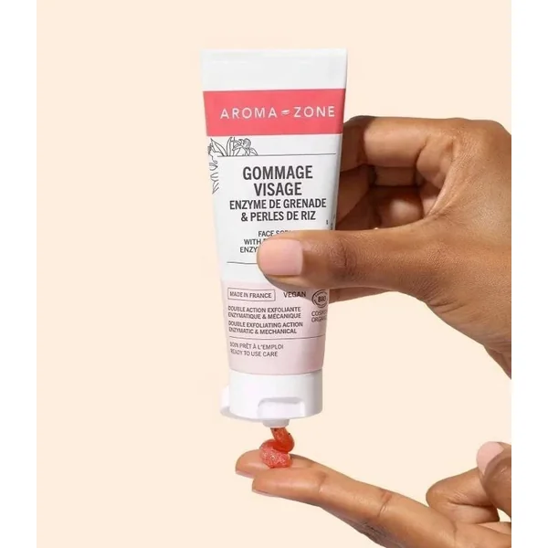 AROMA-ZONE Gommage visage Enzyme de grenade & perles de riz