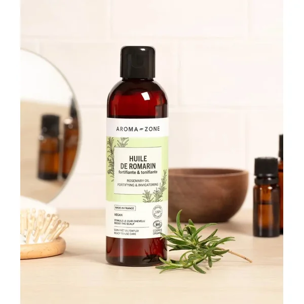 Aroma-Zone Huile de Romarin 100% BIO - Macérat Huileux 200ml cheveux fort pousse