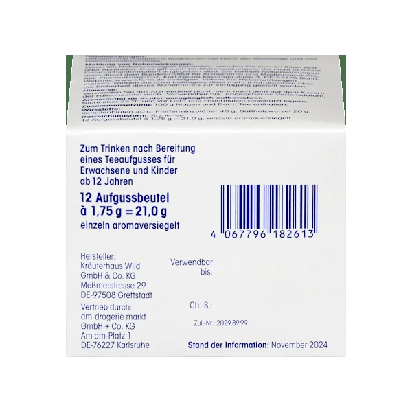 Arzneitee, Magen & Darm Tee (12 Beutel), 21 g