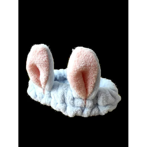 Bandeau Coréen Cheveux Oreilles de Lapin Bleu Ciel