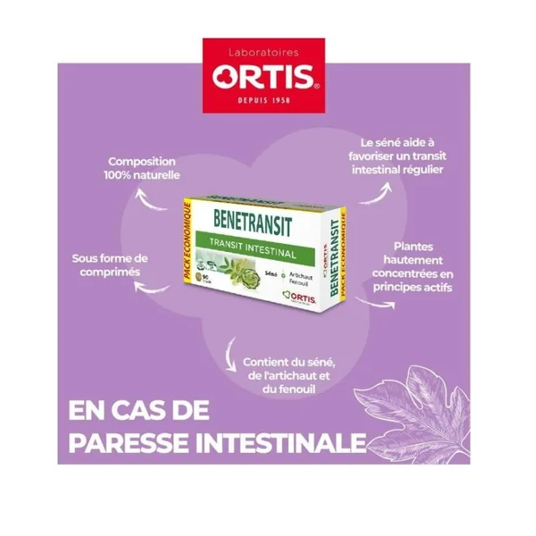 Benetransit • Transit Intestinal lent • Pack économique • 90 comprimés
