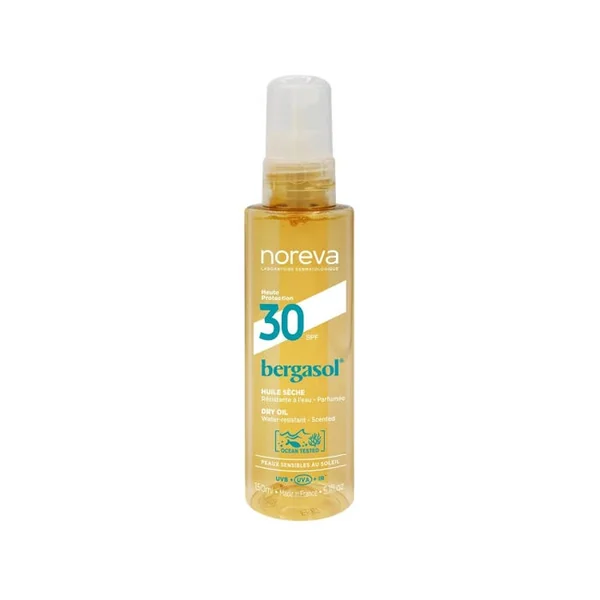 BERGASOL - Huile Sèche Solaire SPF30 - Visage et Corps - Tous Types de Peaux, 150ml