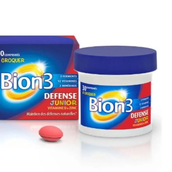 Bion 3 Defense Junior - Dès 4 ans - Goût Framboise
