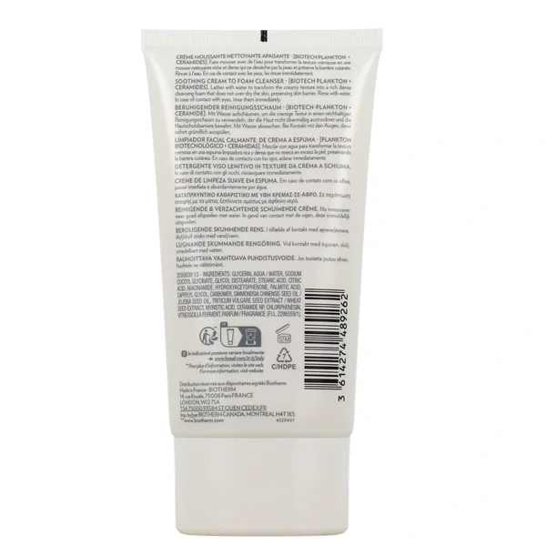 Biotherm Aquasource Crème Mousse Nettoyante Apaisante
