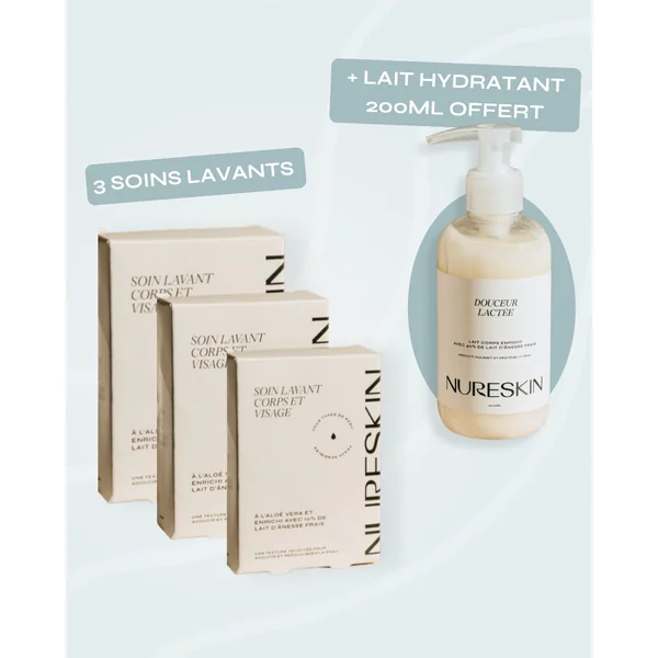 Black Friday 25⎜3 soins lavants + 1 lait hydratant 200ml offert