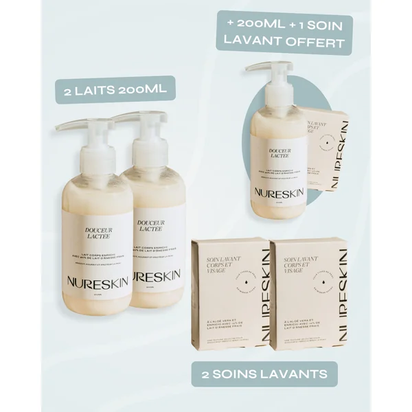 Black Friday 25⎜3 soins lavants (1 Offert) + 3 Laits hydratants 200ml (1 Offert)