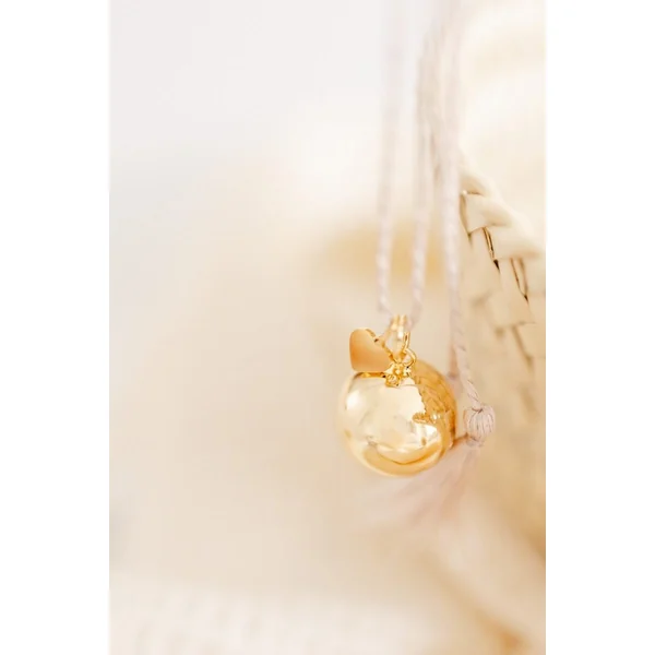 Bola de grossesse charm coeur TALISMAN - cordon de soie
