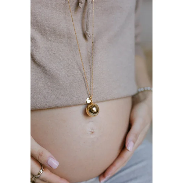 Bola de grossesse personnalisé initiales pendentif COEUR