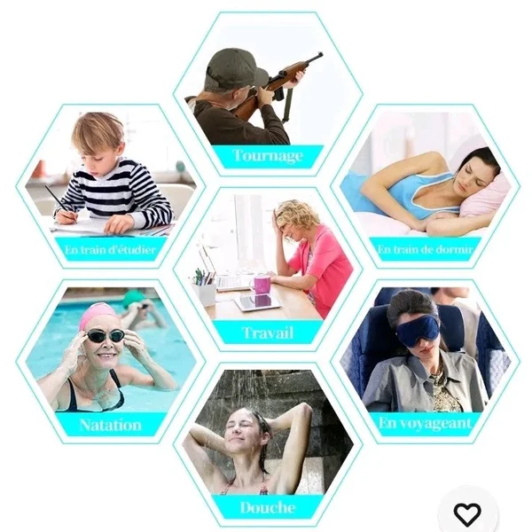 Bouchon d'Oreille 6 Paires Boule Quies En Silicone Quies Moulables Réutilisables