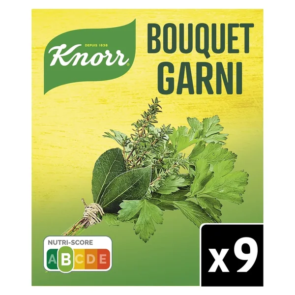 Bouillon bouquet garni thym persil laurier KNORR les 9 tablettes de 11 g