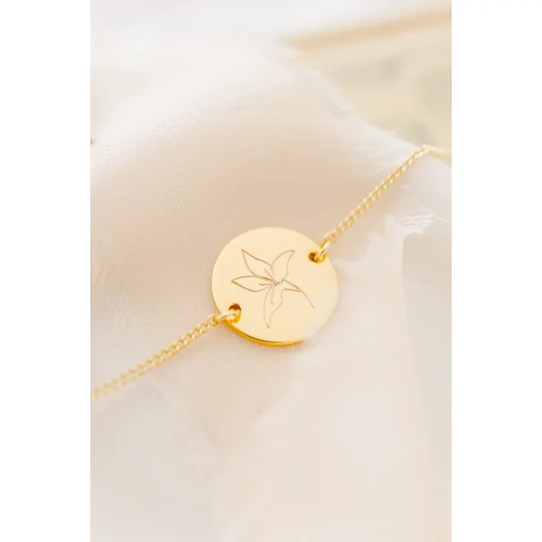 Bracelet fleur de naissance personnalisable ECLOSION