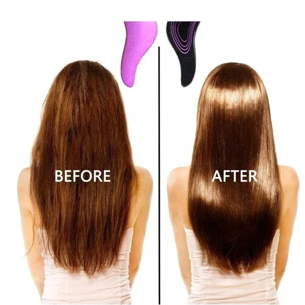 Brosse cheveux ultra démelante paillette pour tous types de cheveux Rose 🇫🇷