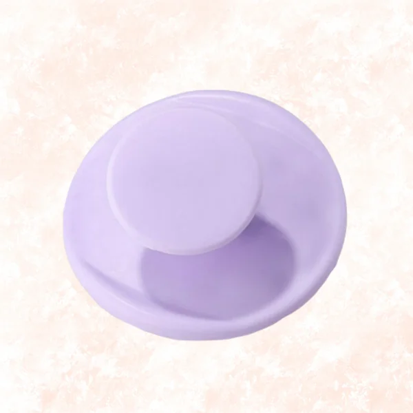 Brosse shampoing massage de tête en silicone doux 2 en 1 Lila Violet