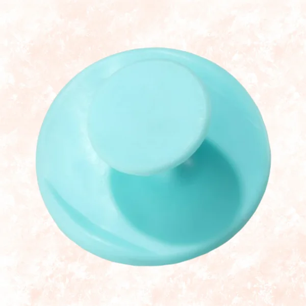 Brosse shampoing massage de tête en silicone doux 2 en 1 Vert d'eau