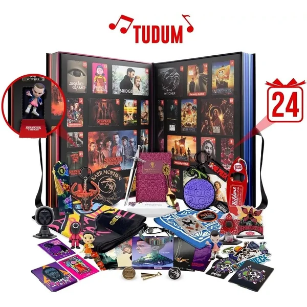 Calendrier de l'Avent, Coffret Cadeau "Netflix" Deluxe 24 cadeaux série exclu !