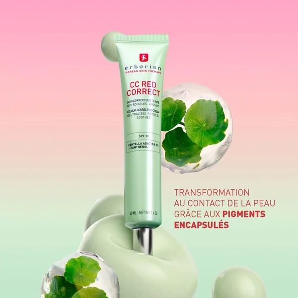 CC RED CORRECT - Soin Correcteur Teinté Anti-Rougeurs SPF30 - Visage - Peaux Sensibles, 40ml
