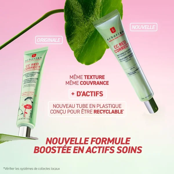 CC RED CORRECT - Soin Correcteur Teinté Anti-Rougeurs SPF30 - Visage - Peaux Sensibles, 40ml