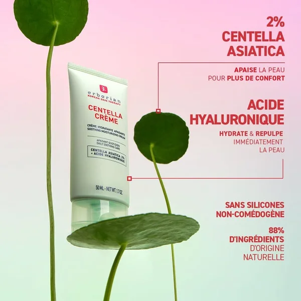CENTELLA CREME - Crème Hydratante Apaisante - Visage - Peaux Normales à Mixtes, 50ml