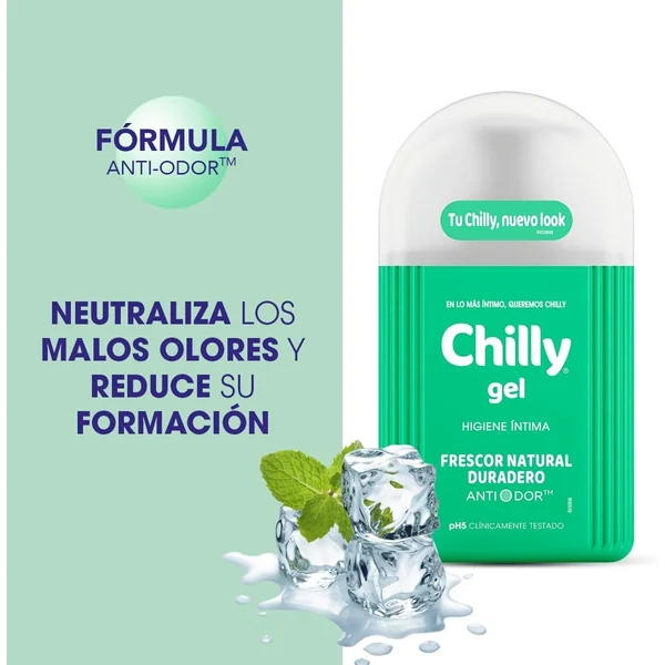 Chilly Gel lavant intime rafraichissant format pompe 200ml respecte le pH