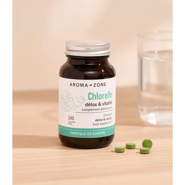 Chlorelle BIO 240 comprimés – Détox Vitalité Immunité – 100% Naturelle Vegan