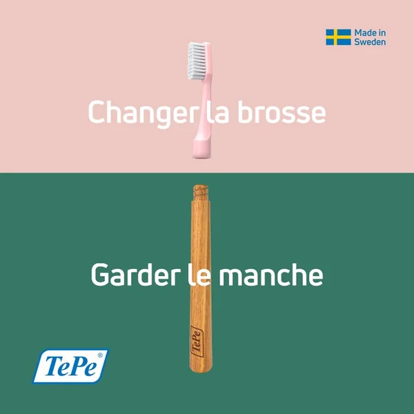 CHOICE - Brosse à Dents Souple Interchangeable + 3 Têtes de Brosse à Dents