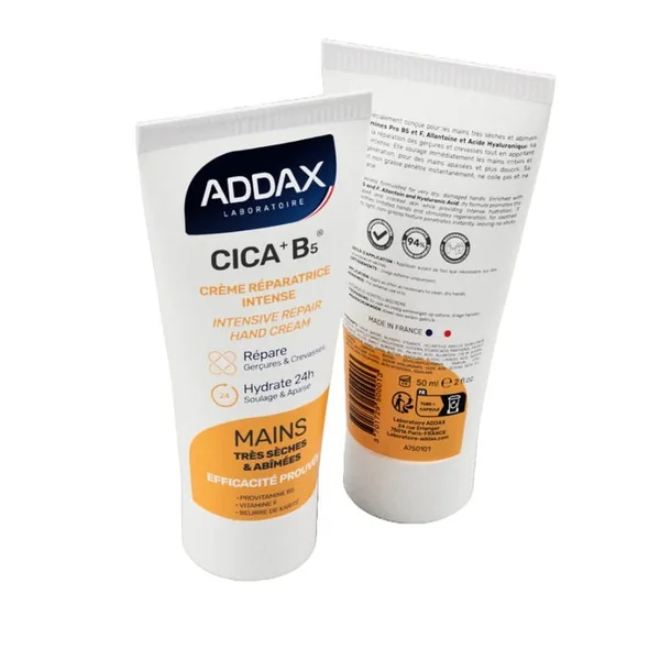 CICA+B5® - Crème Main Réparatrice Intense - Peaux Très Sèches et Abîmées, 50ml