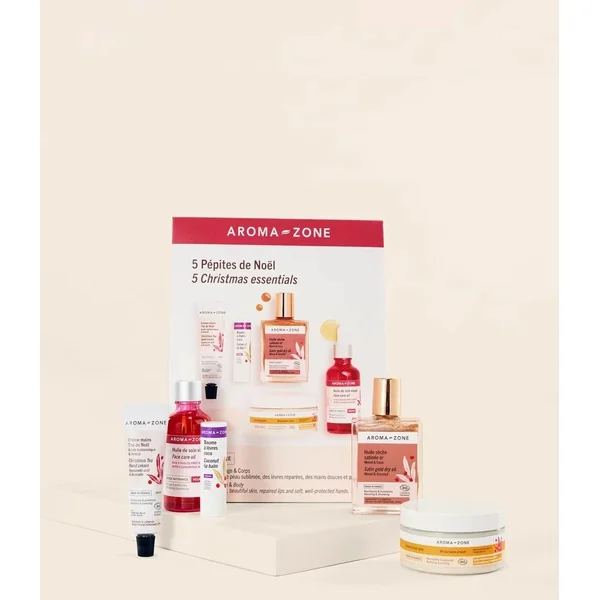 Coffret Aroma-Zone Mes 5 Pépites de Noël Soins Naturels & Vegan Cadeau pas cher