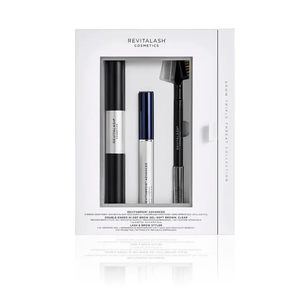 COFFRET - Collection Brow Triple Threat - RevitaBrow Advanced 3ml + Double-Ended Hi-Def Brow Gel 11ml Offert + Brosse à Sourcils et Cils Offerte