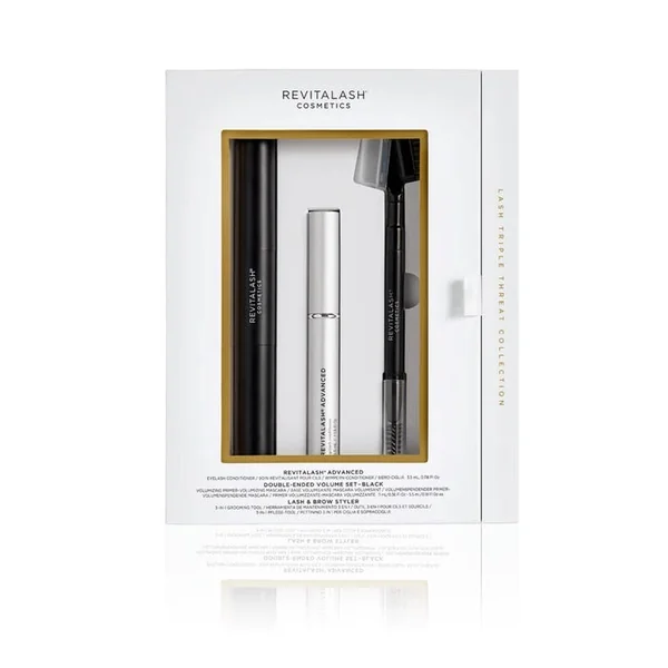 COFFRET - Collection Lash Triple Threat - RevitaLash Advanced 3,5ml + Duo Volumisant 11ml Offert + Brosse à Sourcils et Cils Offerte