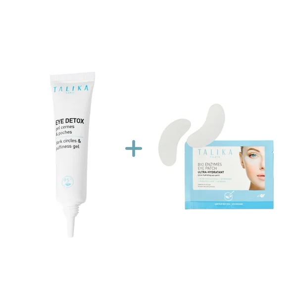 COFFRET EYE GLOW - Eye Detox Gel Cernes & Poches 10ml + Bio Enzymes Patch Contour des Yeux Ultra-Hydratant Offert