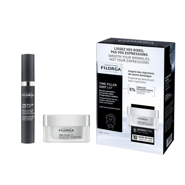 COFFRET - Time-Filler Shot 5XP Sérum Concentré 15ml + Time-Filler 5XP Crème de Jour 15ml Offerte