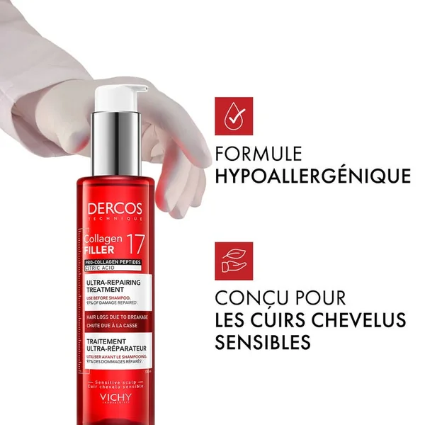 COLLAGEN FILLER 17 - Traitement Ultra-Réparateur Pré-Shampooing Anti-Casse - Cuir Chevelu Sensible, 150ml