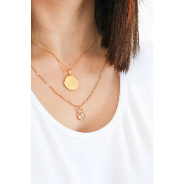 Collier pierre de naissance personnalisable ARBRE DE VIE