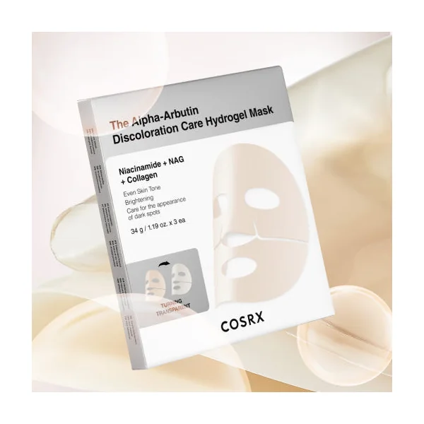 COSRX The Alpha-Arbutin Discoloration Care Hydrogel Mask 34g X 3ea