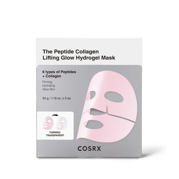 COSRX The Peptide Collagen Lifting Glow Hydrogel Mask 34g X 3ea