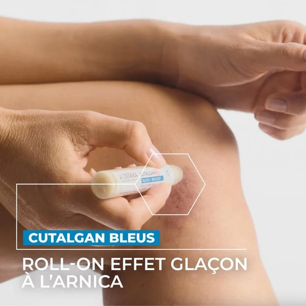 CUTALGAN - Roll-On Effet Glaçon à l'Arnica - Visage et Corps - Coups, Bleus et Bosses, 10ml